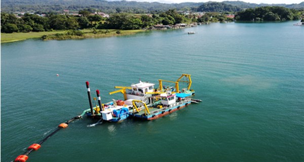 山東金銳船舶建造的2000流量挖泥船印尼POSO河道清淤項目